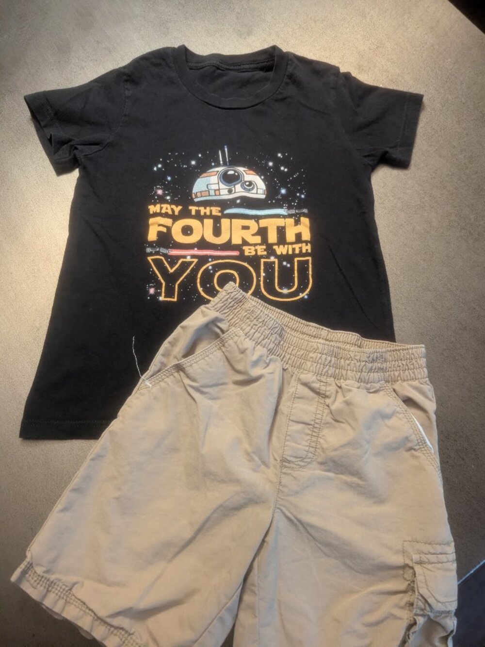 Stars Wars Tshirt and Toughskins Shorts